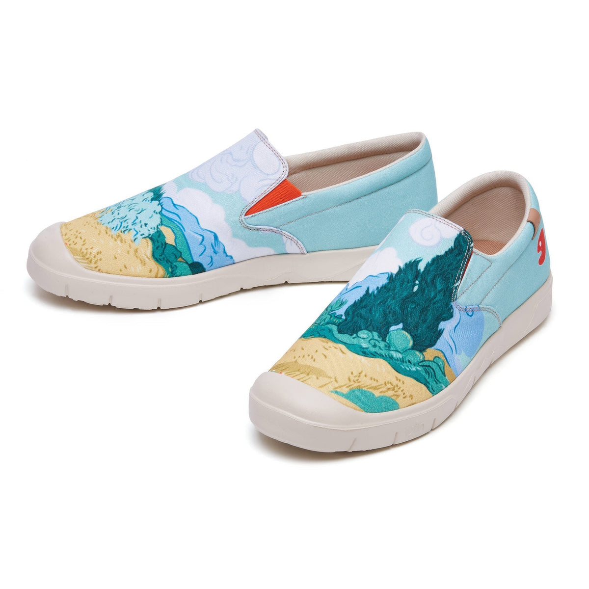 UIN Men\'s Sneakers Walking Casual Slip Ons Loafers (Van Gogh Wheatfield) UIN Women main image 3