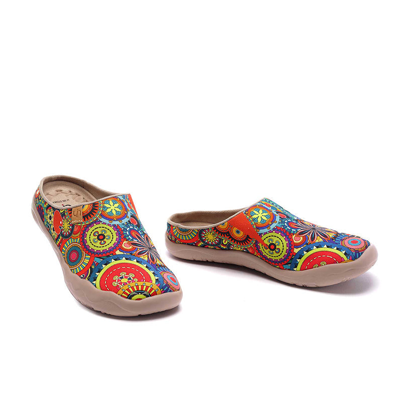 UIN Footwear Women Blossom Slipper Canvas loafers