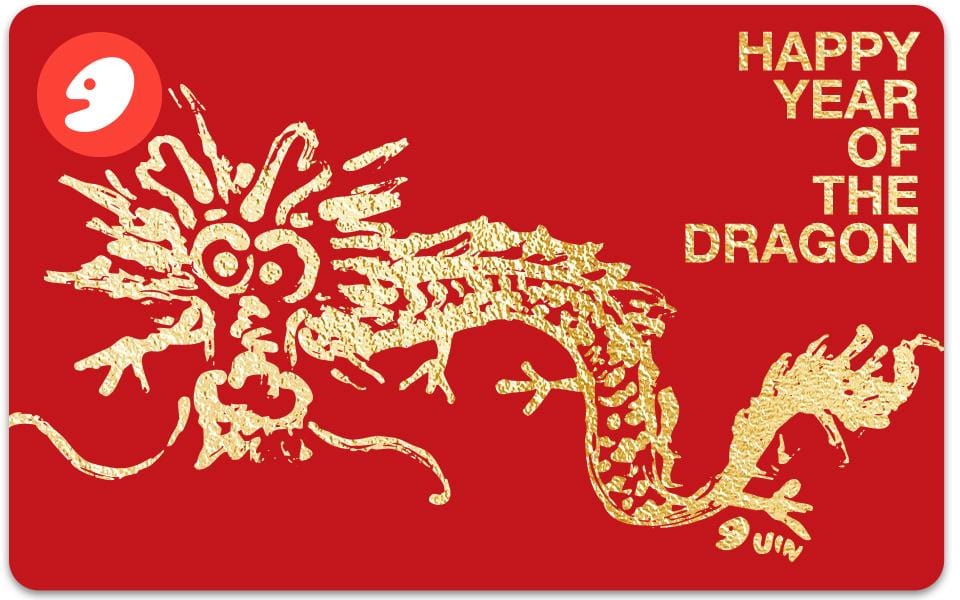 UIN Footwear Gift Card USD100 E-Gift Card-Happy Year of Dragon 2 Canvas loafers