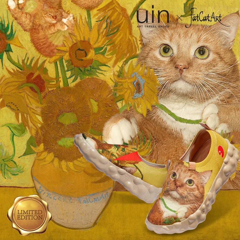 UIN Footwear Men Sunflowers and Cat Toledo VI Men Canvas loafers