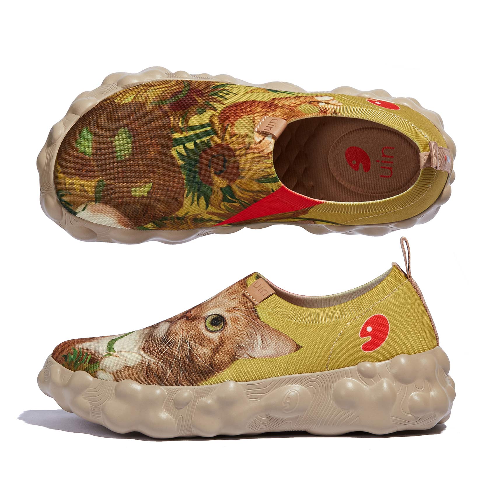 UIN Footwear Women Sunflowers and Cat 2 Toledo VI Women Canvas loafers