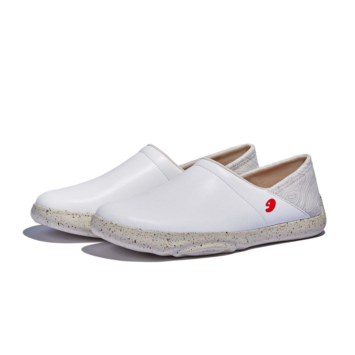 Under Armour White Canvas Slip-On Loafers with Brown Gum Sole UIN Women main image 2