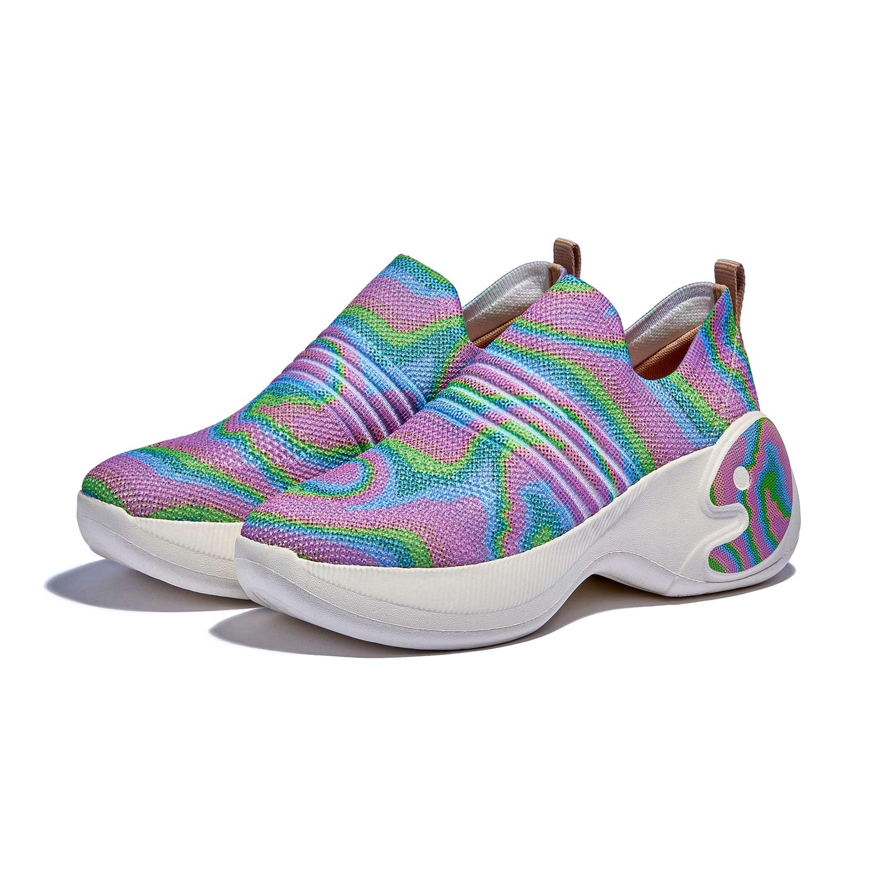 UIN Women's Travel Walking Shoes Art Painted Slip Ons Casual