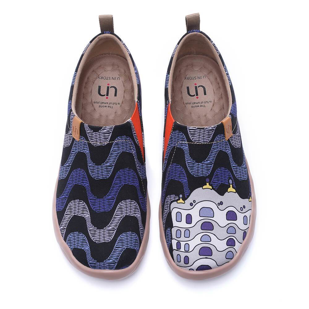 UIN Men’s La Pedrera Canvas Graphic Slip-On Shoes UIN Men main image 3