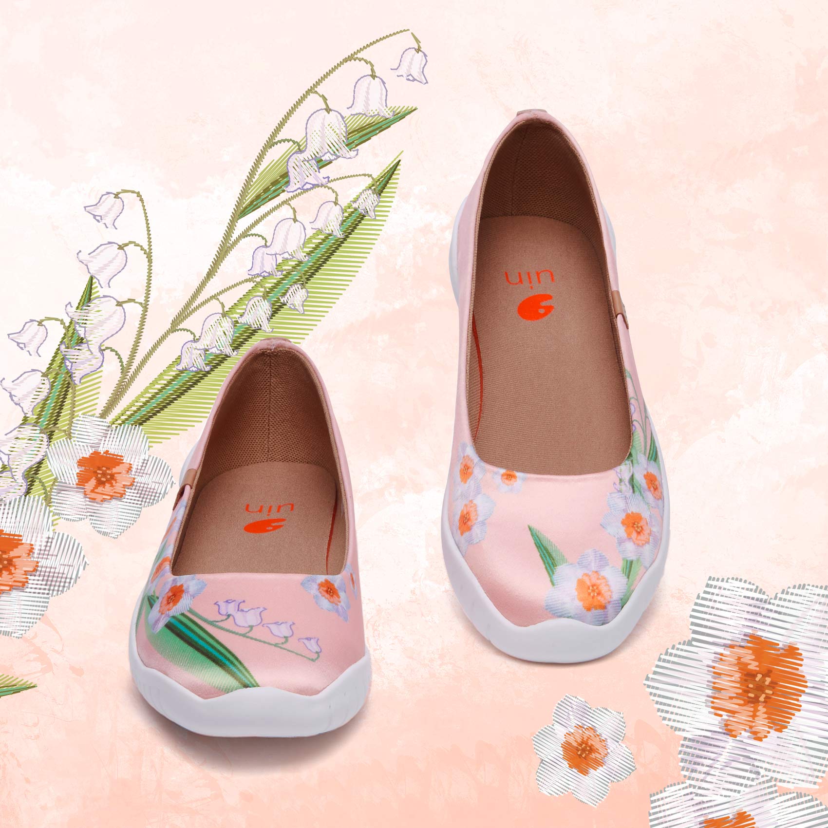 UIN Footwear Women Lily of the Valley 2 Menorca III Women Canvas loafers