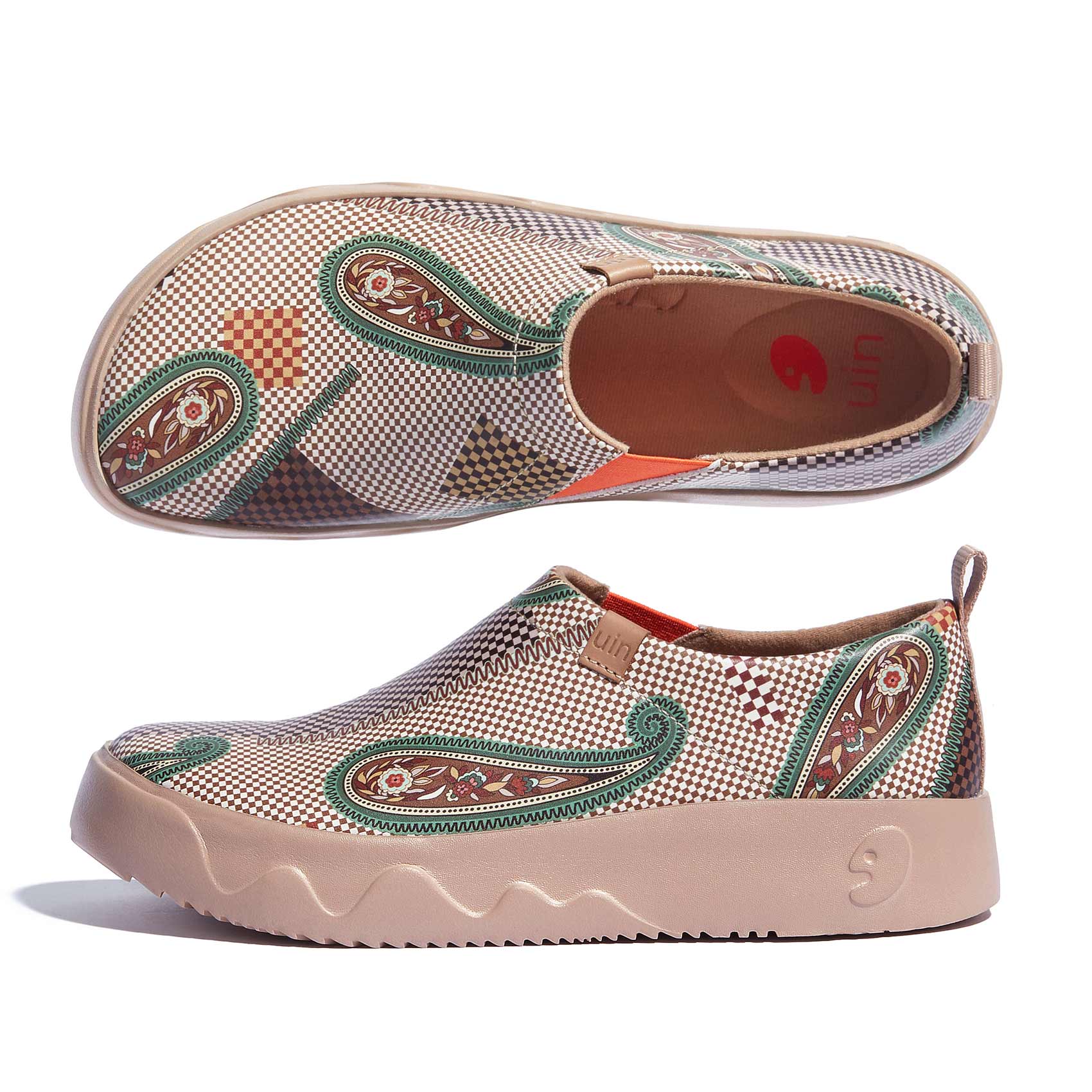 UIN Footwear Women Paisley Check II Toledo IX Women Canvas loafers