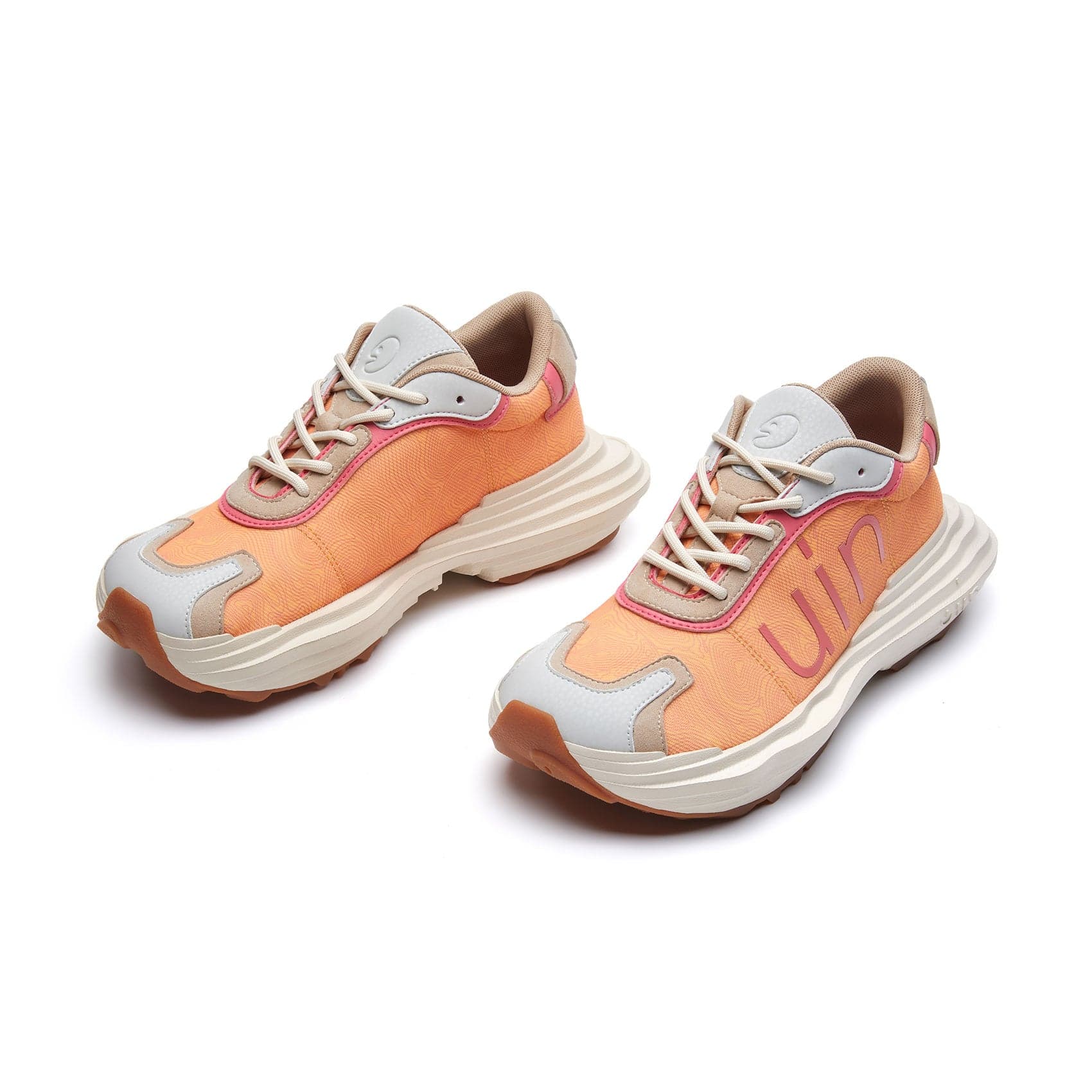 UIN Women's Fashion Sneakers Walking Art Travel Shoes Rock Layer B1 Sandy Brown, 7