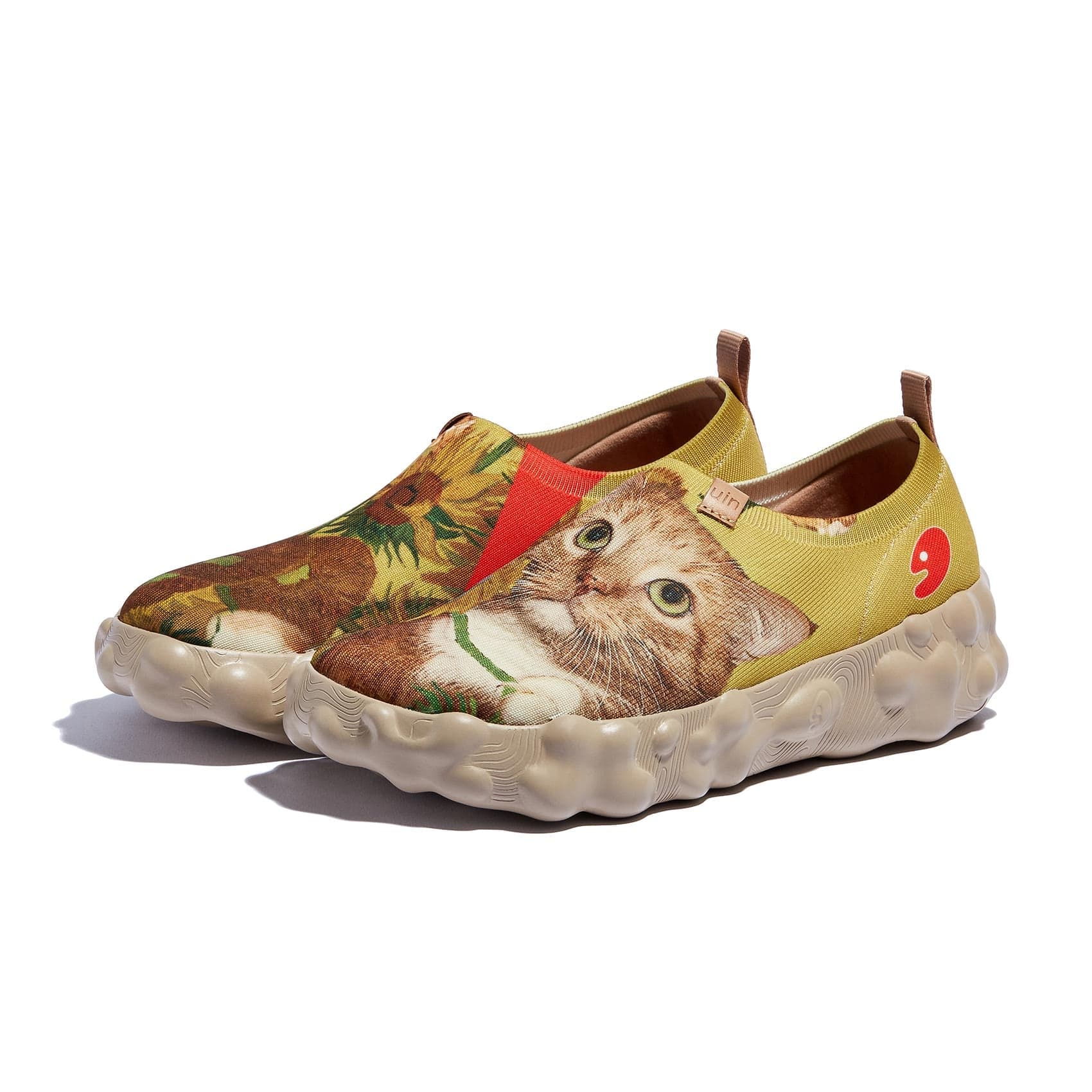 UIN Footwear Women Sunflowers and Cat Toledo VI Women Canvas loafers