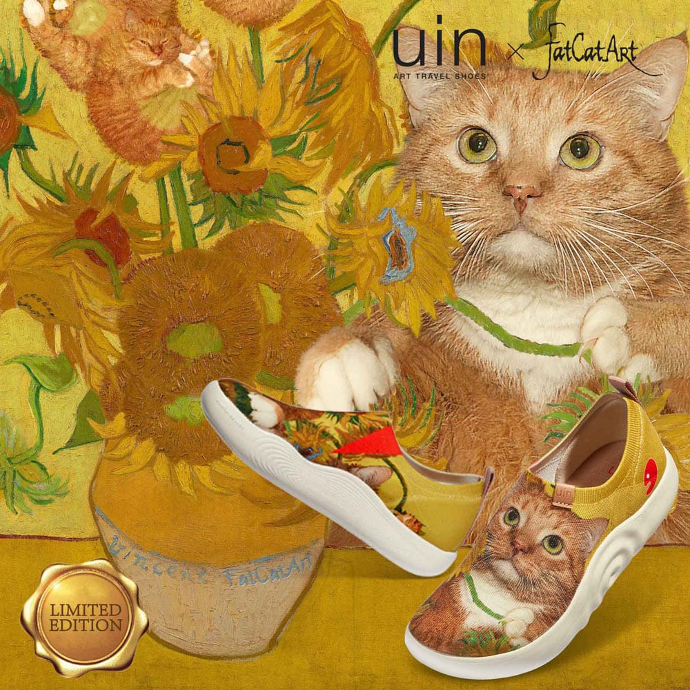UIN Footwear Men Sunflowers and Cat Toledo X Men Canvas loafers