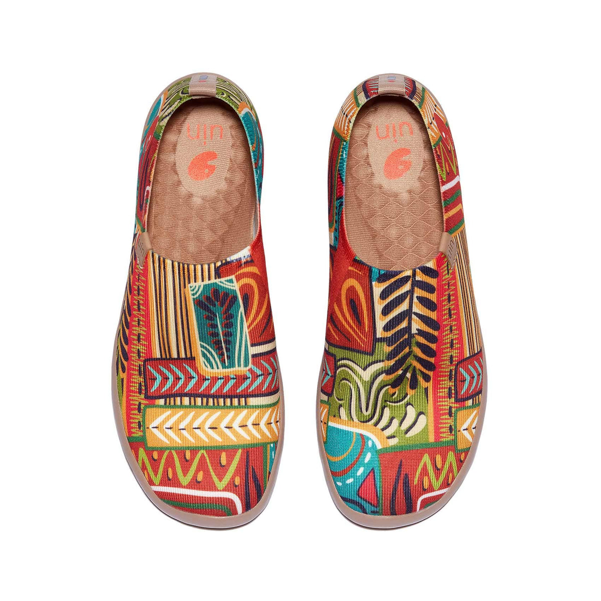 UIN Multicolor Artistic Slip-On Shoes Women Size 5-10.5 UIN Slip On Shoes Canvas Comfortable  main image 3