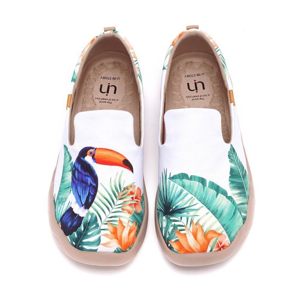 UIN Footwear Women Tropical Vibe-US Local Delivery Canvas loafers