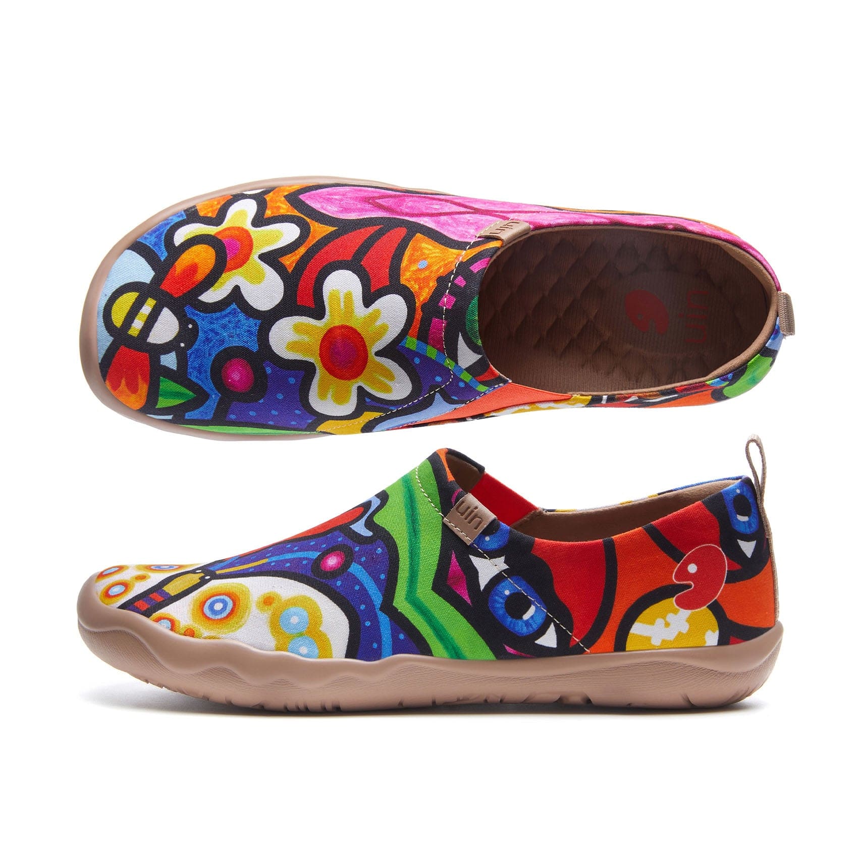 UIN Footwear Women Secret Garden Canvas loafers