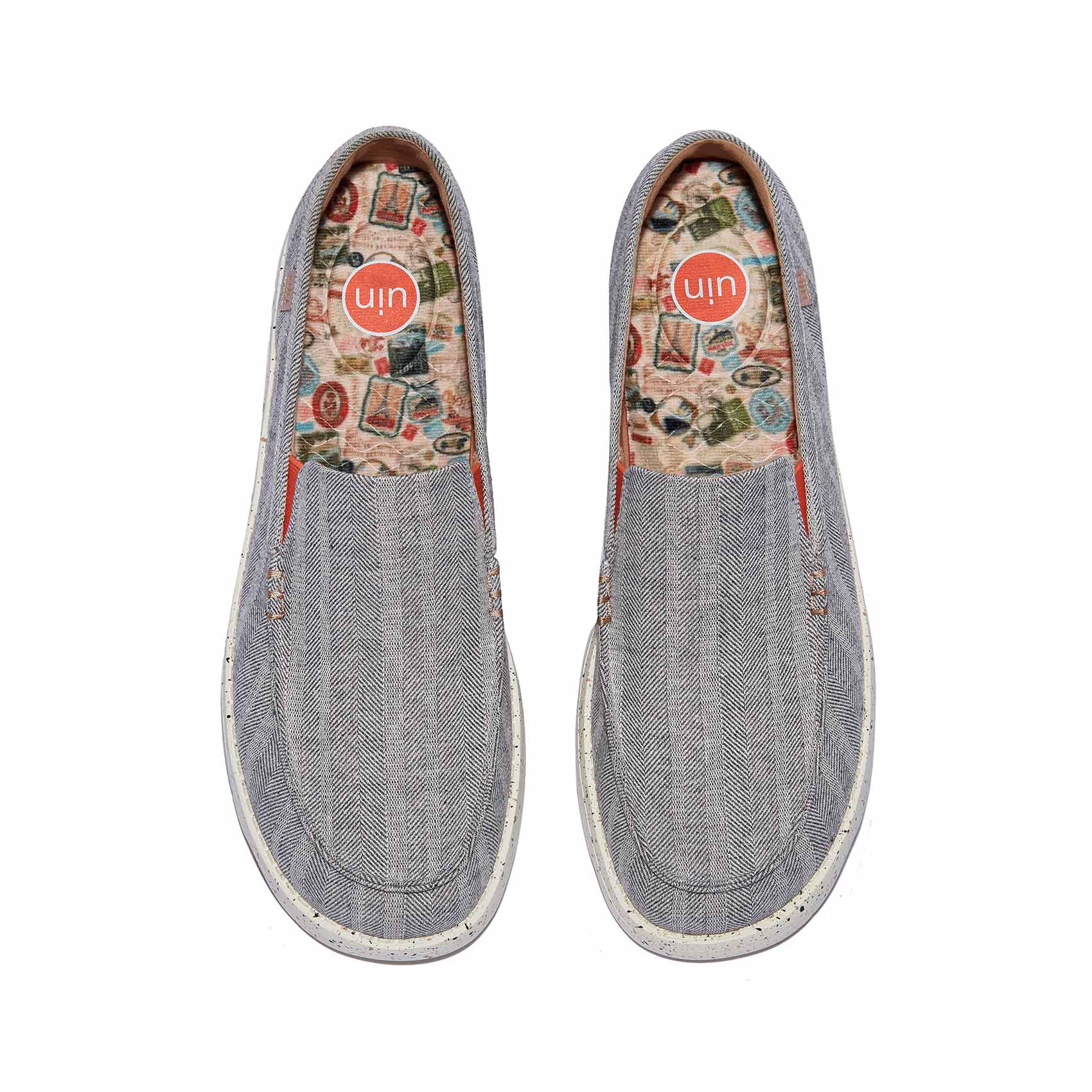 UIN Footwear Men Light Grey Tarragona III Men Canvas loafers