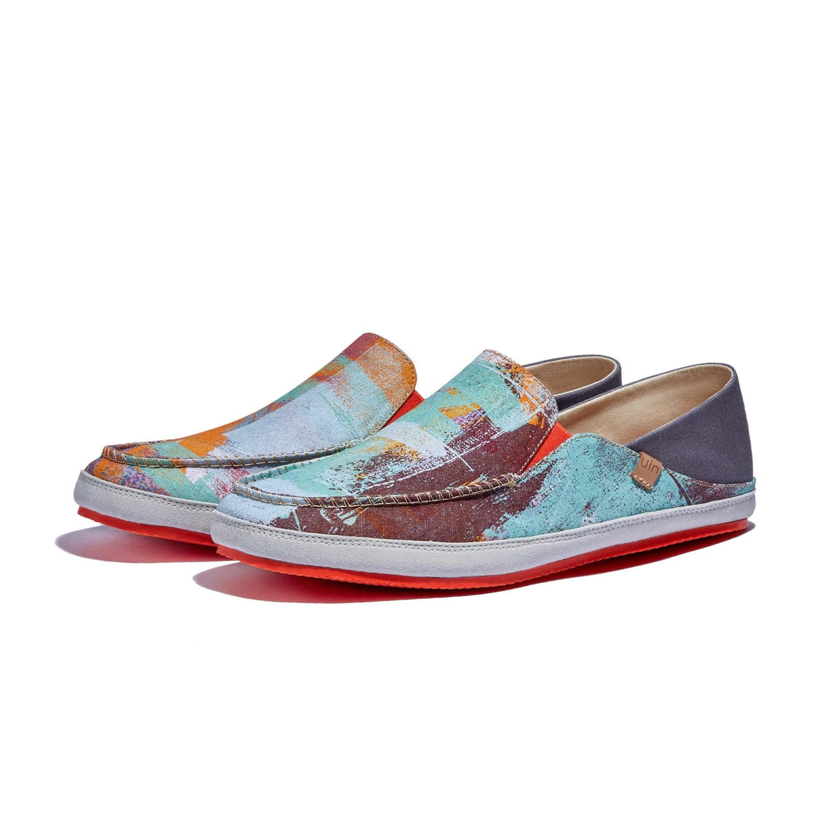 Men\'s Navy Floral Slip-On Casual Shoes Saint Lorenzo Men main image 2