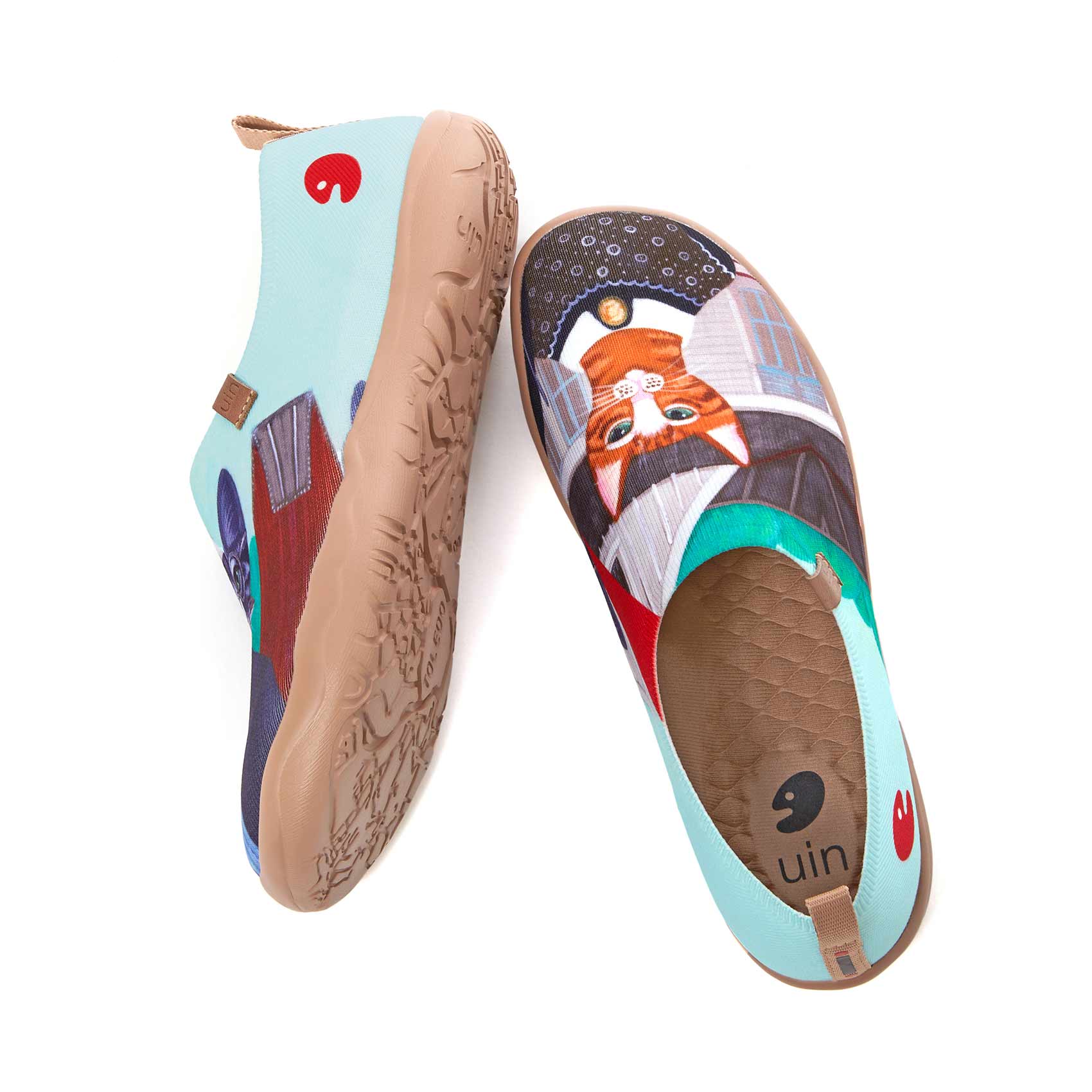 UIN Footwear Women Cat Couple Women-US Local Delivery Canvas loafers