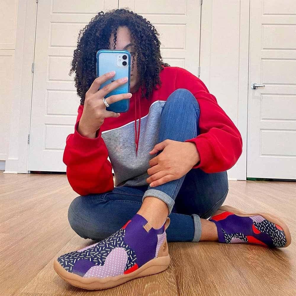 UIN Footwear Women Endless Purple Pursuit Canvas loafers