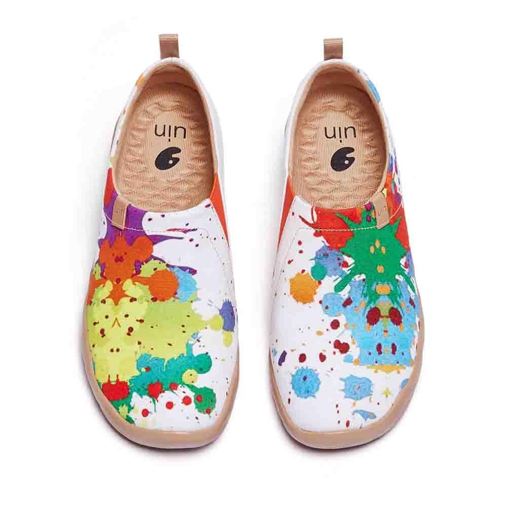 Hello Colors Women Art Painted Canvas Travel Shoes UIN Footwear