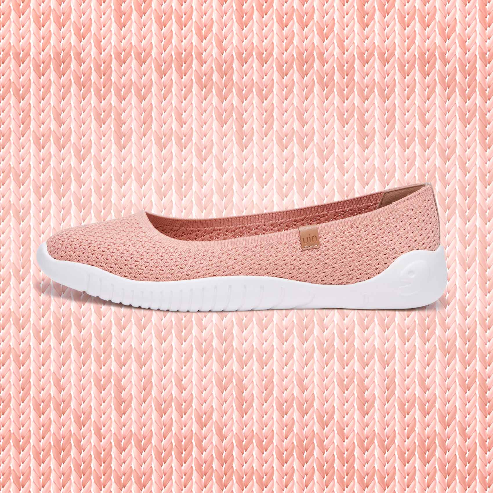 UIN Footwear Women Rosy Pink Knitted Minorca III Women Canvas loafers