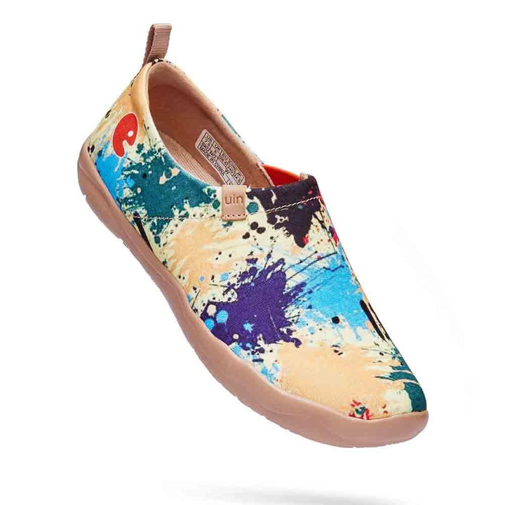 UIN Footwear Women Splashed World Canvas loafers