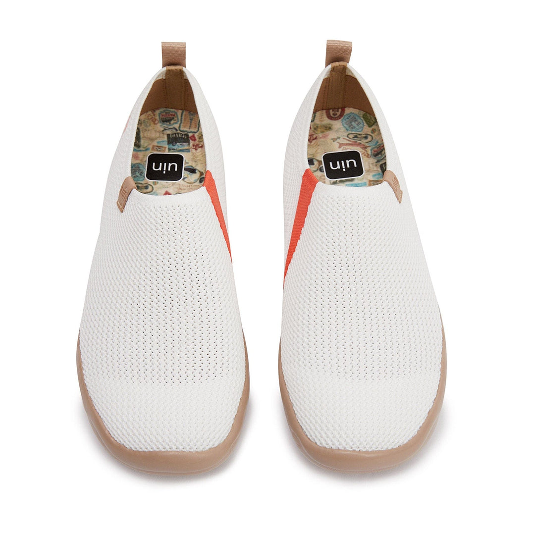 UIN Footwear Women Toledo Knitted Bright White Women Canvas loafers