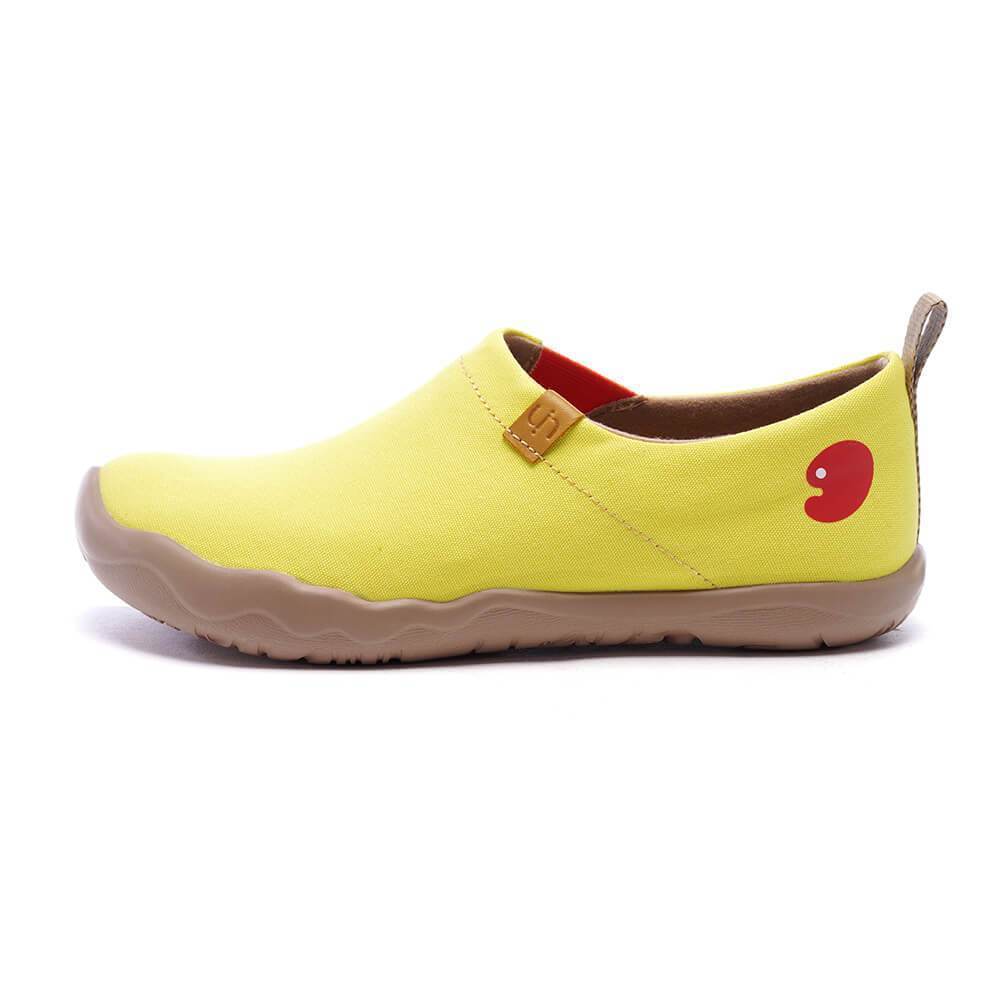 UIN Footwear Women Toledo Lemon Yellow Canvas loafers