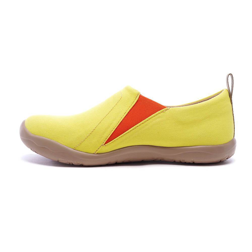 UIN Footwear Women Toledo Lemon Yellow Canvas loafers