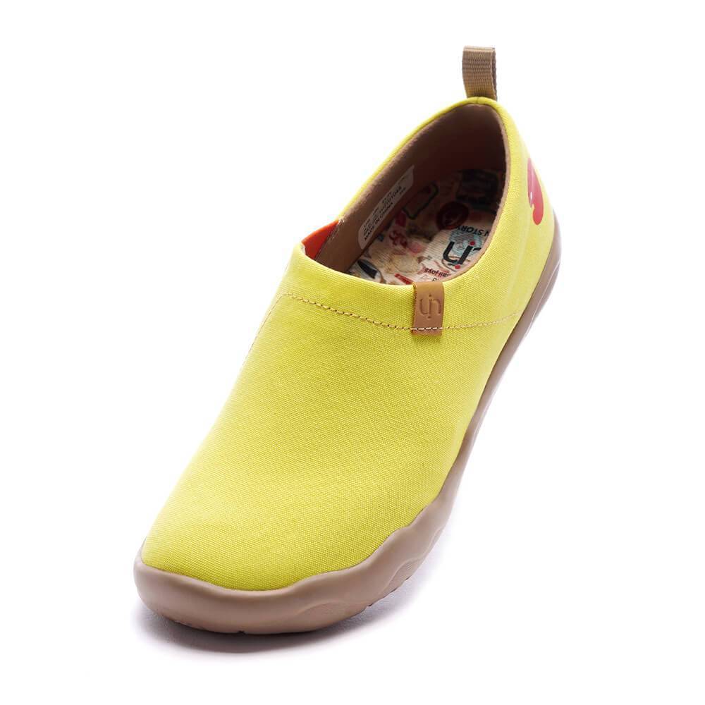 UIN Footwear Women Toledo Lemon Yellow Canvas loafers