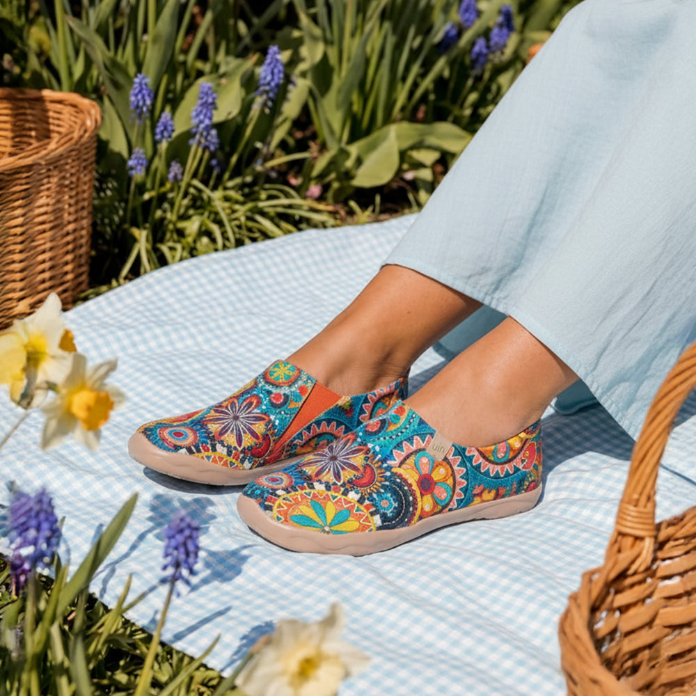 Blossom Collection Art Painted Travel Shoes | UIN FOOTWEAR