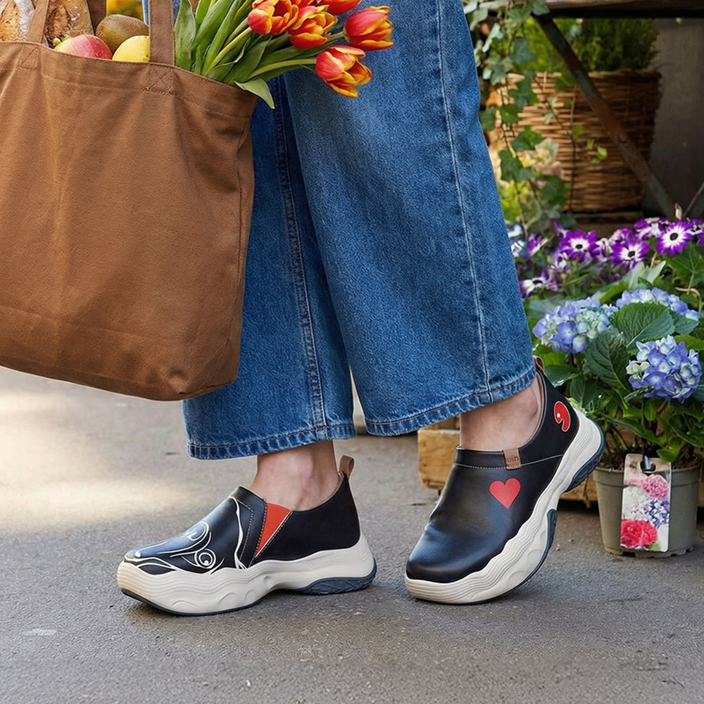 ゆーめん様　ミュール UIN Women's Art Travel Walking Shoes Slip On Casual Lightweight