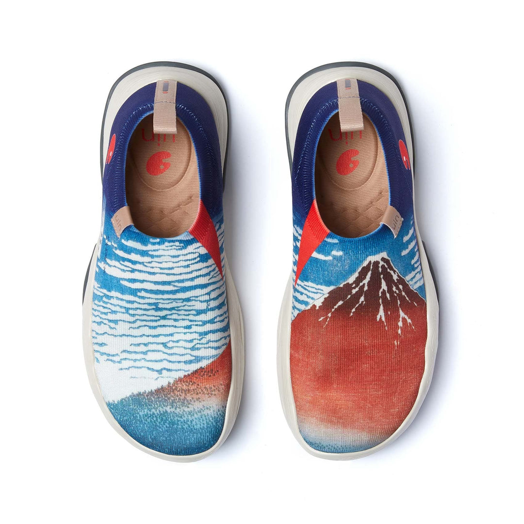 UIN Footwear Men Katsushika Hokusai Red Fuji 1 Toledo V Men Canvas loafers