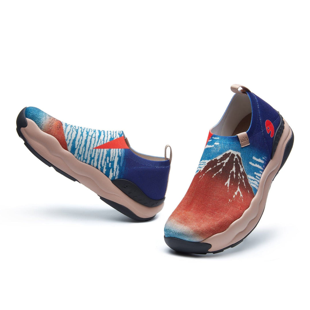 UIN Footwear Men Katsushika Hokusai Red Fuji 2 Toledo XI Men Canvas loafers