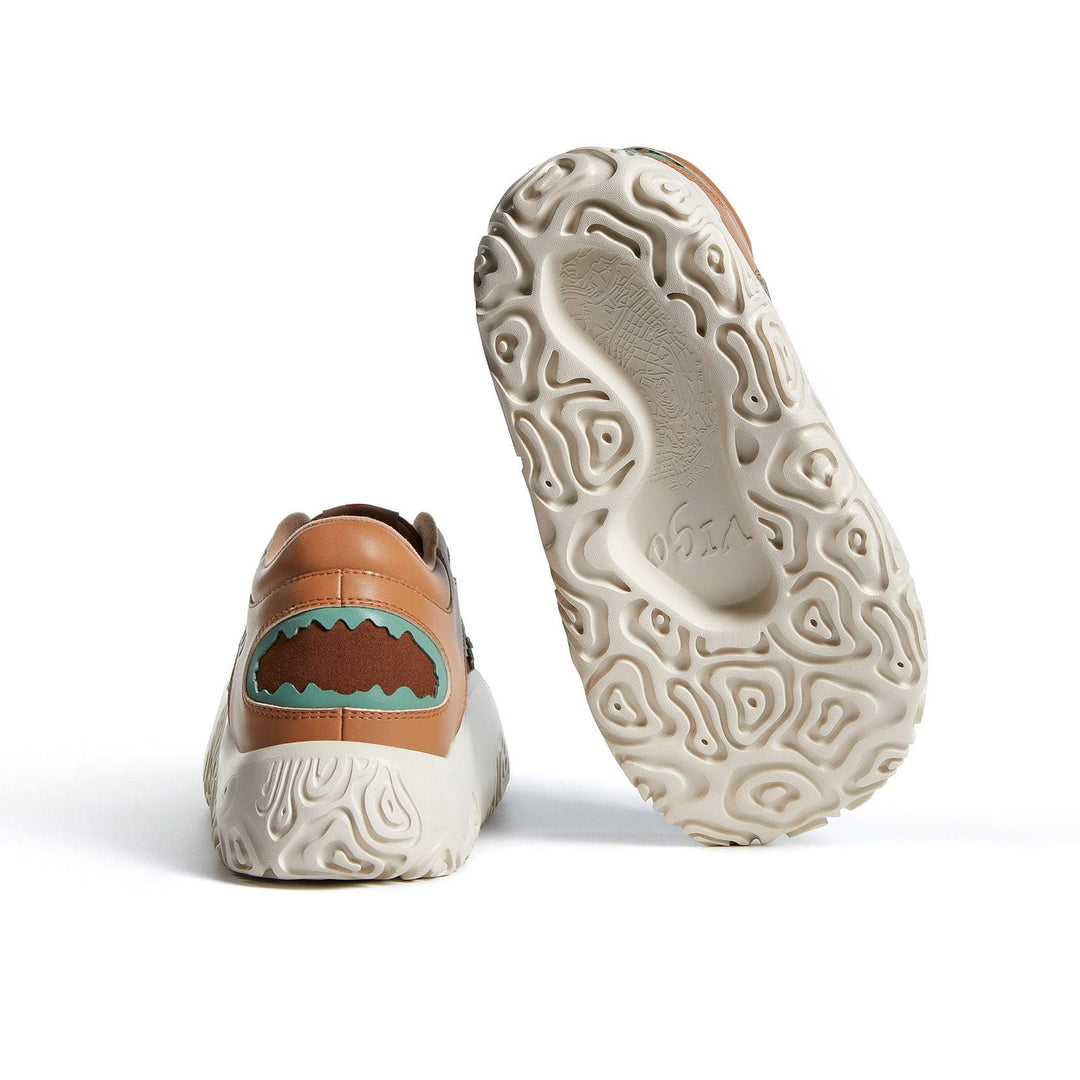 UIN Footwear Men Oak Brown White Vigo V Men Canvas loafers