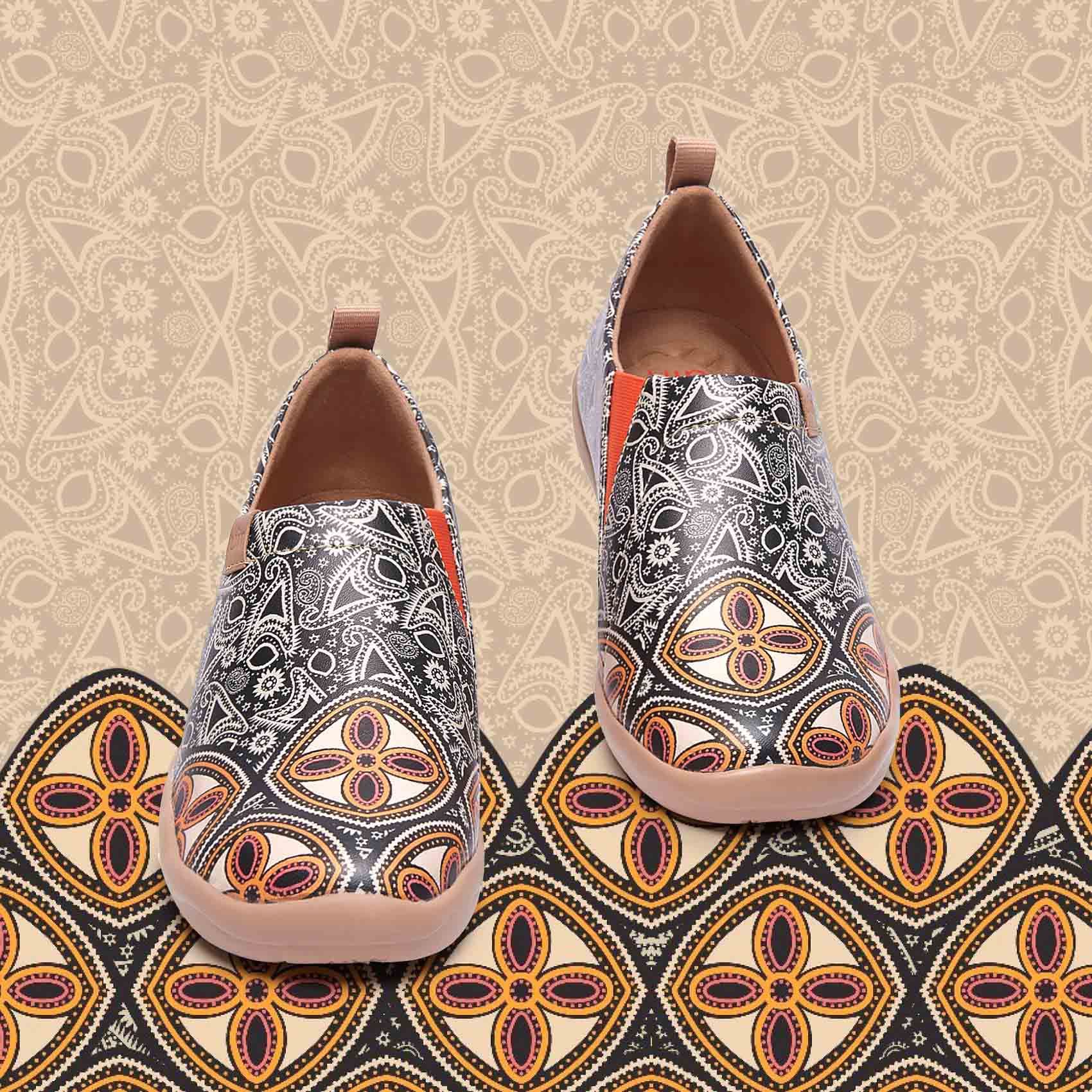 UIN Women's Walking Travel Shoes Slip On Microfiber Leather Casual