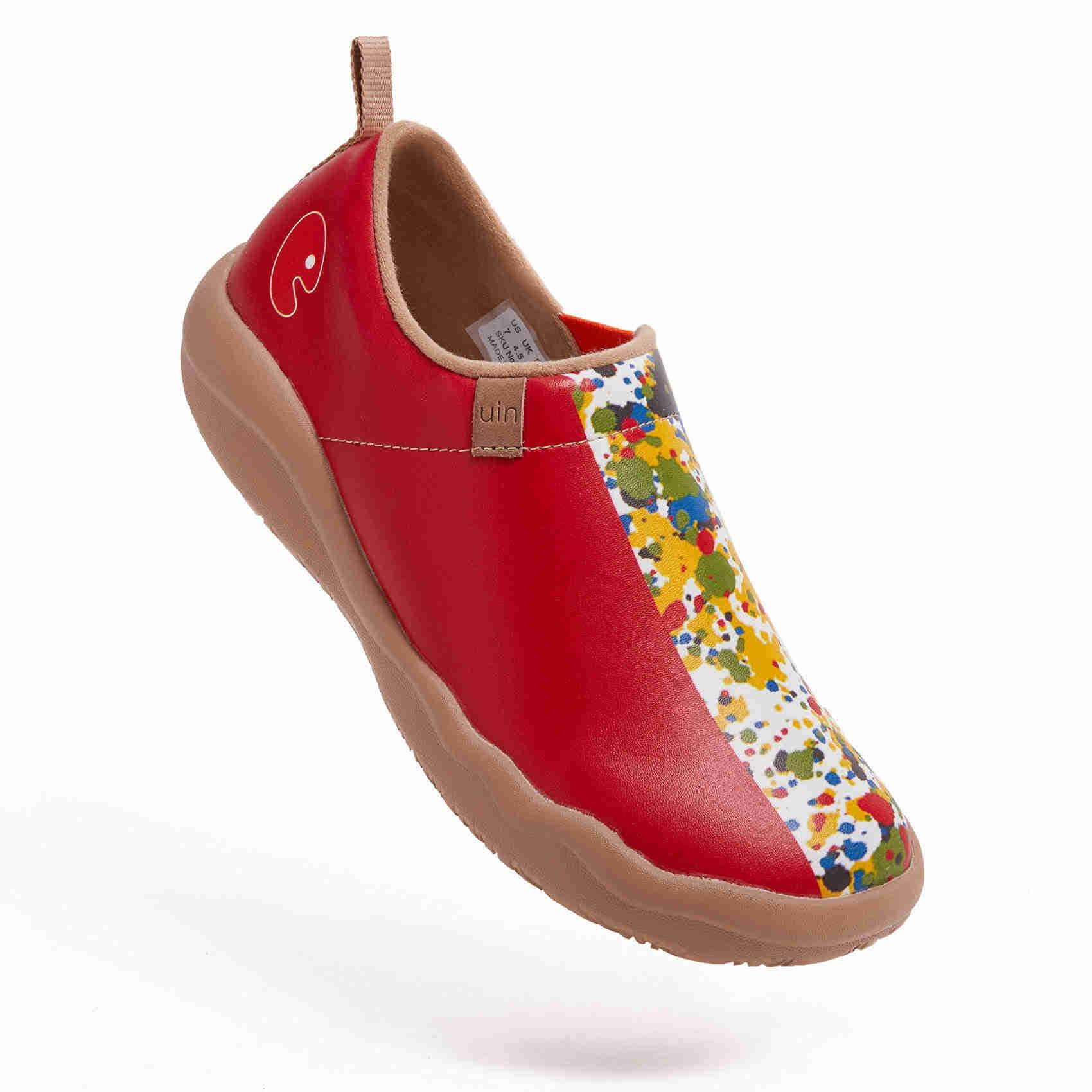 UIN Women's Slip-On Loafers – Toledo II Comfortable Canvas Shoes (Sizes 5-12, Pink)