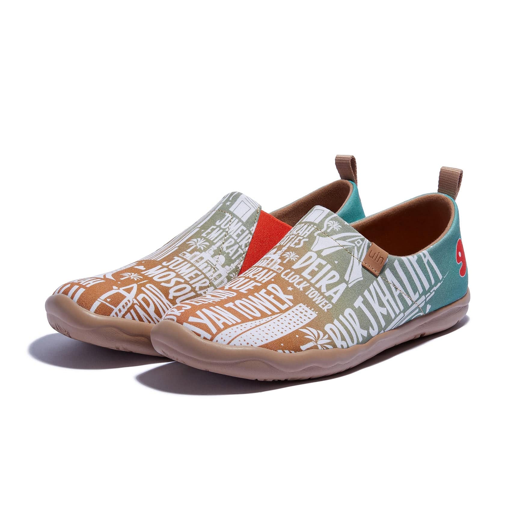 グラスアート トゥシューズ Dubai Glance Toledo I Women Art Painted Canvas Shoes | UIN
