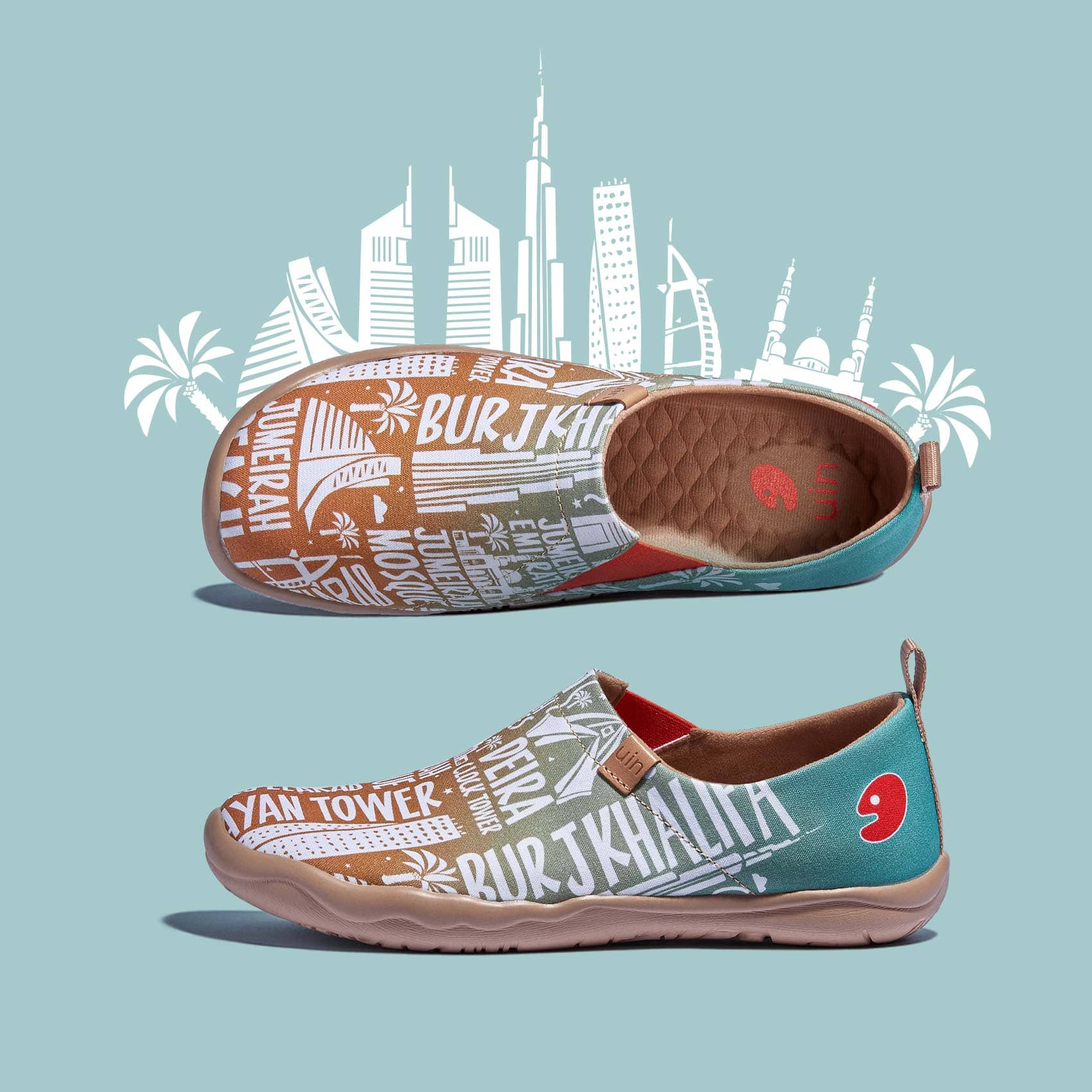 Dubai Glance Toledo I Women Art Painted Canvas Shoes | UIN