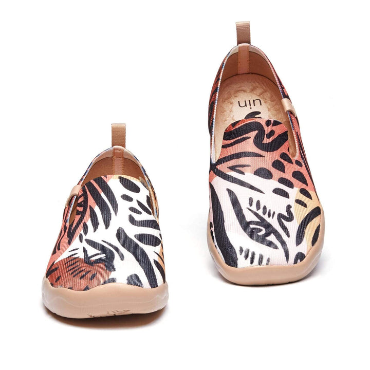 UIN Footwear Women Leopard's Eyes Barcelona Women-US Local Delivery Canvas loafers