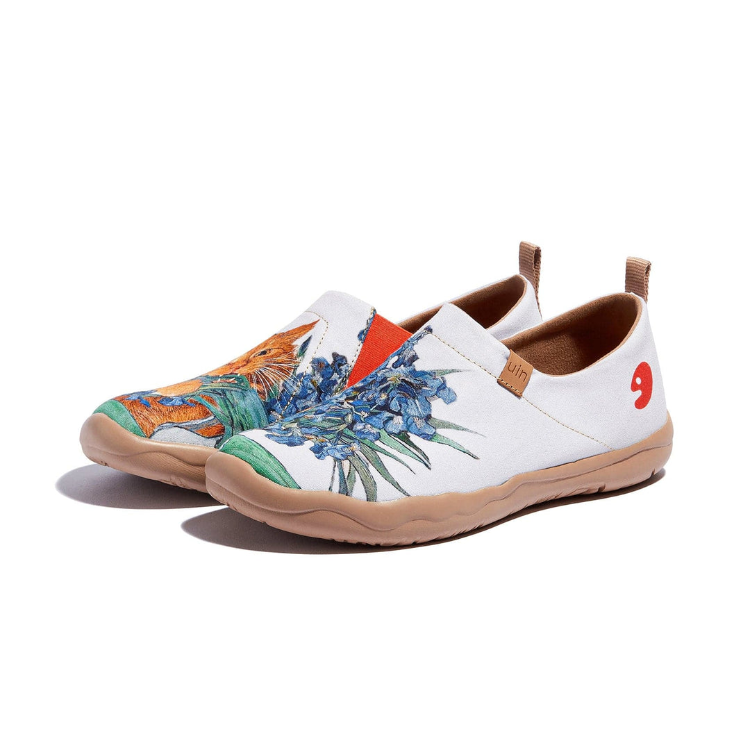 UIN Footwear Women Love Irises' Smell Toledo I Women-US Local Delivery Canvas loafers