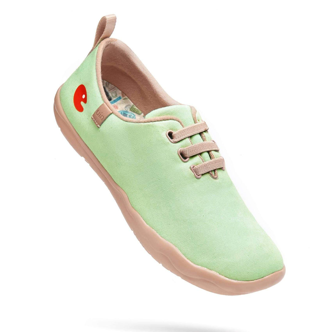 UIN Footwear Women Moguer Pastel Green-US Local Delivery Canvas loafers