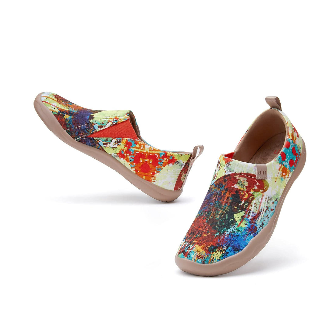 UIN Footwear Women MOTTLED BUTTERFLY-Canada Local Delivery Canvas loafers