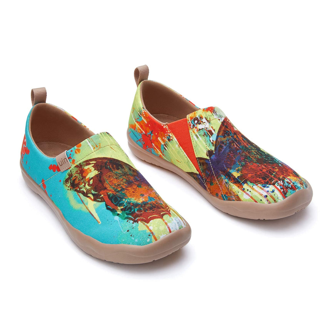 UIN Footwear Women MOTTLED BUTTERFLY-US Local Delivery Canvas loafers