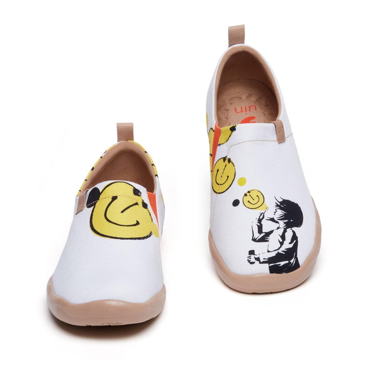UIN Footwear Women Popping Happiness Toledo I Women-US Local Delivery Canvas loafers