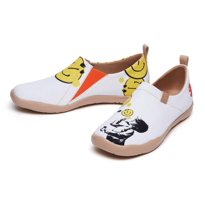 UIN Footwear Women Popping Happiness Toledo I Women-US Local Delivery Canvas loafers