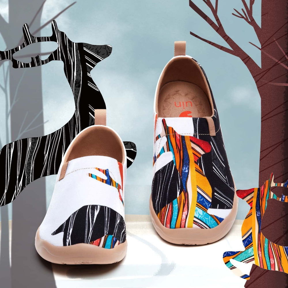 UIN Footwear Women Reindeer Dream Toledo I Women-US Local Delivery Canvas loafers