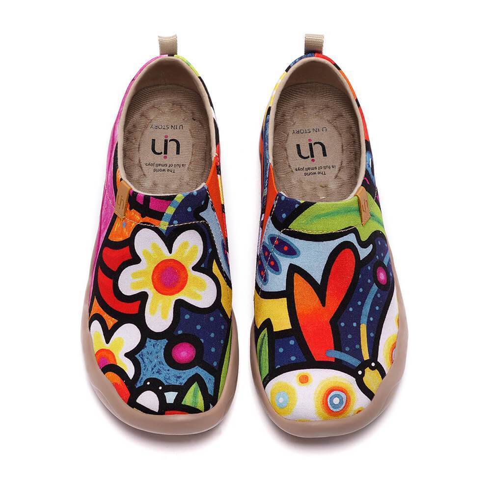 UIN Footwear Women Secret Garden-Canada Local Delivery Canvas loafers
