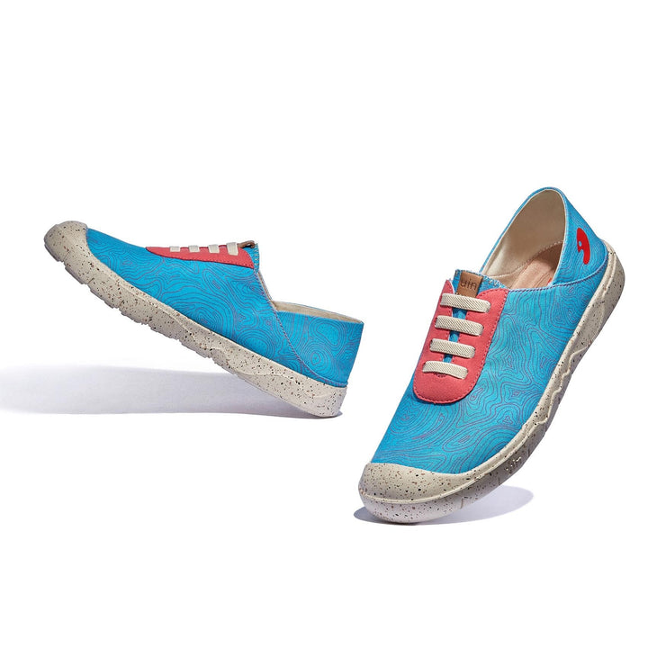 UIN Footwear Women Sky Pink Blue Cadiz VII Women Canvas loafers