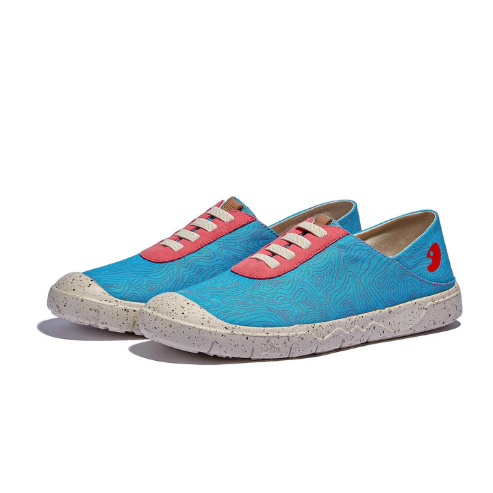 UIN Footwear Women Sky Pink Blue Cadiz VII Women Canvas loafers
