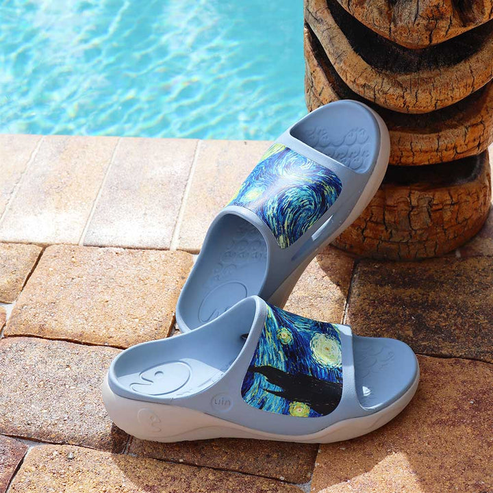 UIN Footwear Women Starry Night Ibiza Slides-US Local Delivery Canvas loafers