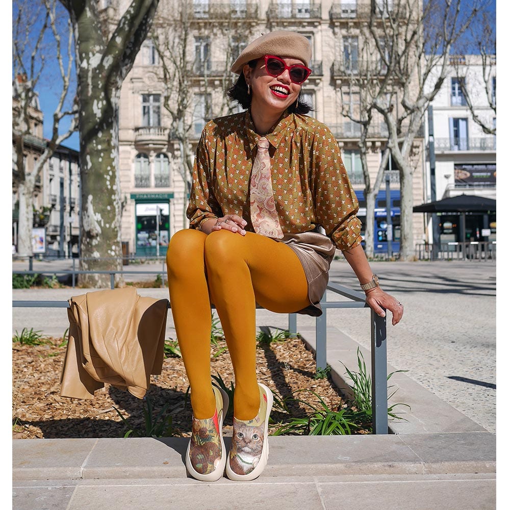 UIN Footwear Men Sunflowers and Cat 4 Toledo XV Men Canvas loafers