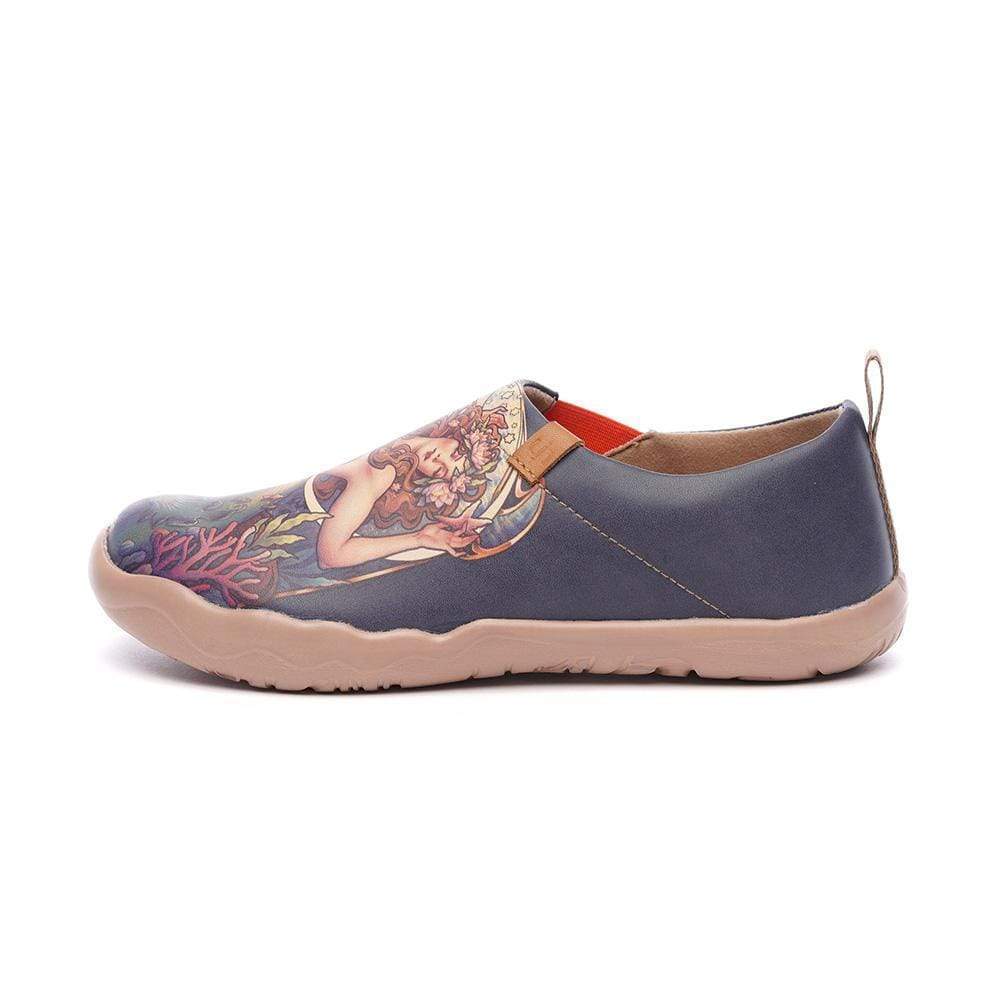 UIN Women's Travel Sneakers Slip ons Art Painted Microfiber